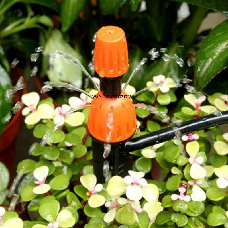 Drip Irrigation Kit - قابل للتعديل 8 منافذ البخاخ المنقط