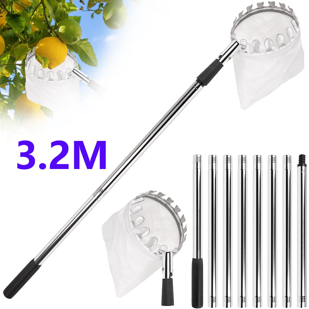 Gardening Tools Basket - عصا قطف الفاكهة مع سلة، عصا