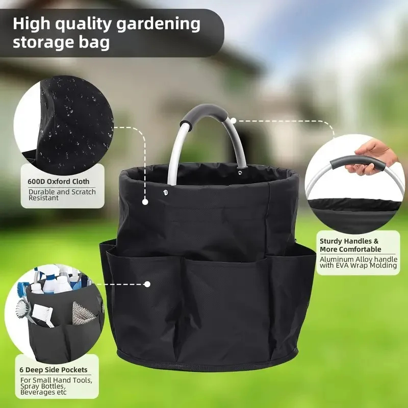 Gardening Tools Basket - للاستخدام كسلة نزهة محمولة قابلة للطي،
