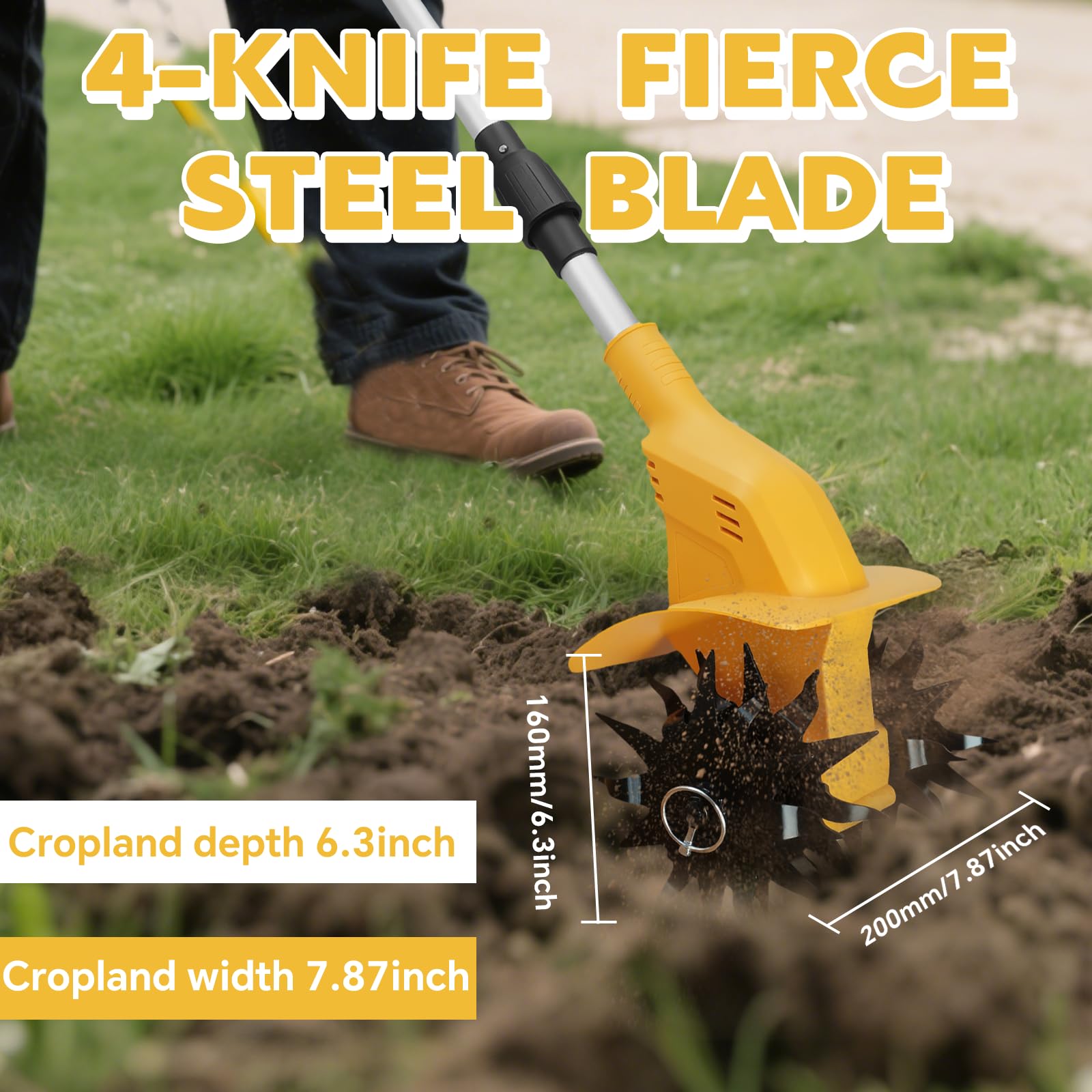 آلة حراثة لاسلكية بدون فرشاة ب - مراجعة Gardening Tools Rake وسعره