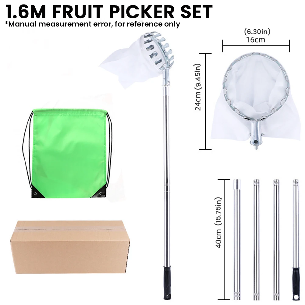 1.6-4 متر منتقي الفاكهة أداة م - مراجعة Gardening Tools Basket وسعره