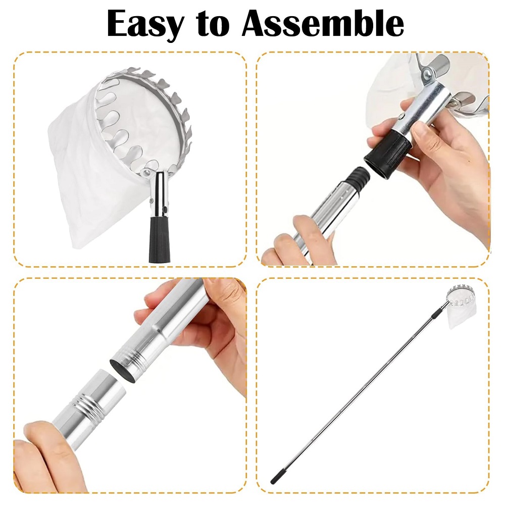 عصا قطف الفاكهة مع سلة، عصا تل - مراجعة Gardening Tools Basket وسعره